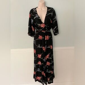 Jaase floral jumpsuit romper wide leg Boho  minimalist sexy chic feminine XS